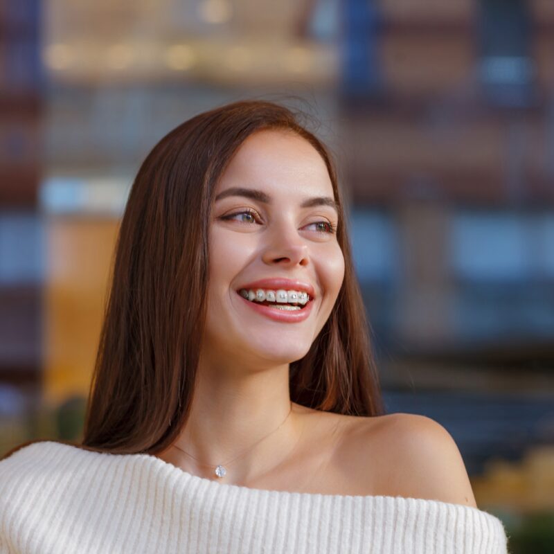 happy smile after orthognathic surgery